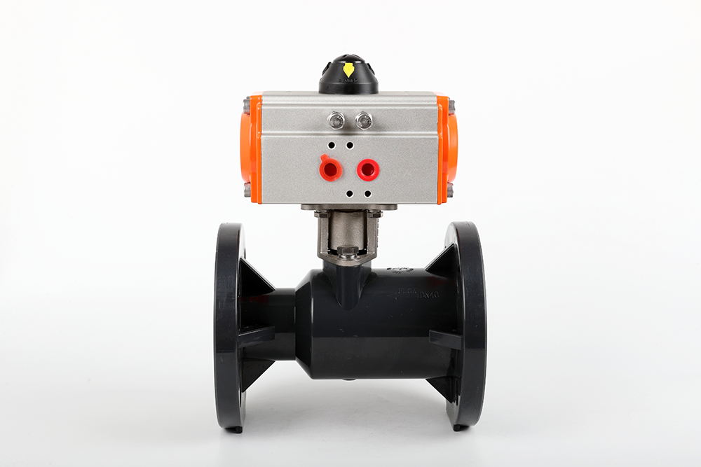 绥棱气动法兰一体球阀